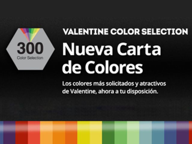Valentine color selection, la nueva carta de colores de Valentine.